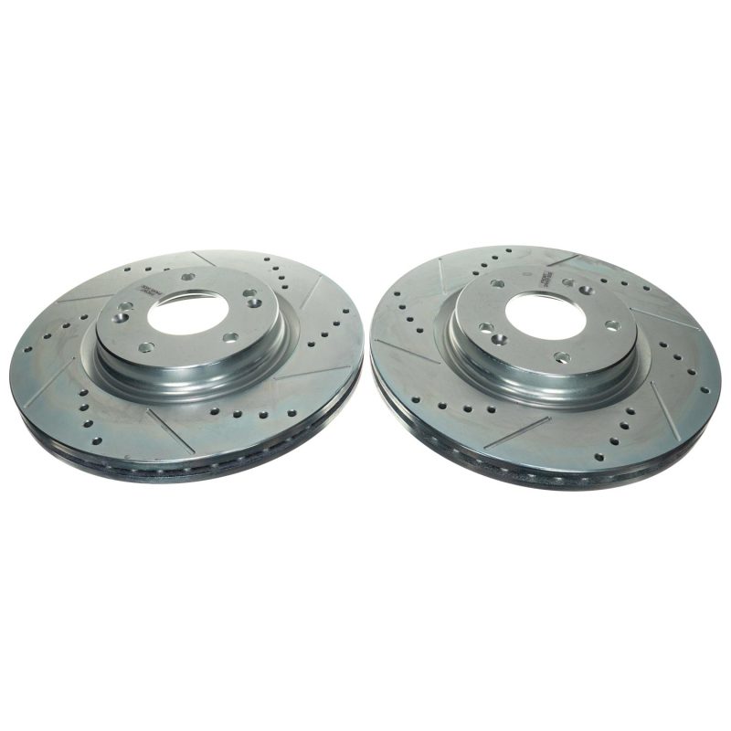 PSB Evolution Drill/Slot Rotor - Power Stop 21-22 Kia K5 Front Drilled & Slotted Rotor (Pair)