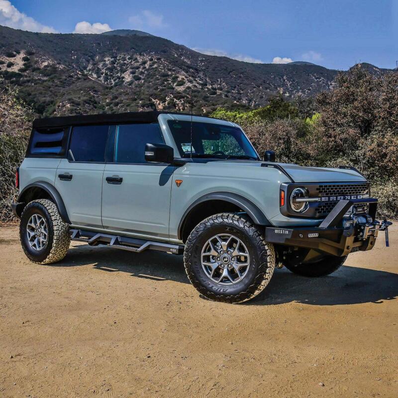 WES Nerf Bars - HDX Drop - Westin/HDX 2021+ Ford Bronco Drop Nerf Step Bars - Textured Black