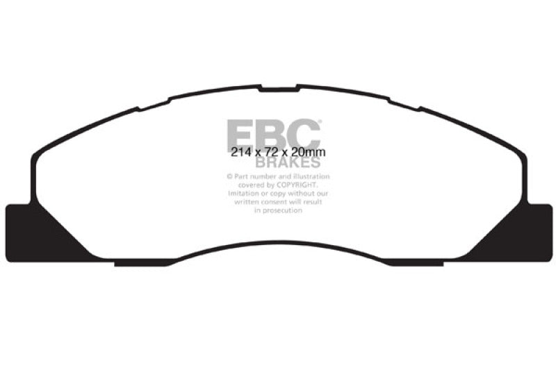 EBC Yellowstuff Brake Pad Sets - EBC 09-11 Dodge Ram 2500 Pick-up 5.7 2WD/4WD Yellowstuff Front Brake Pads