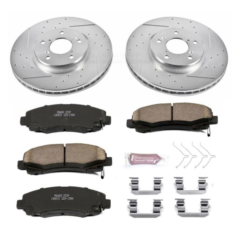 PSB Z23 Evolution Kit - Power Stop 12-14 Honda Ridgeline Front Z23 Evolution Sport Brake Kit