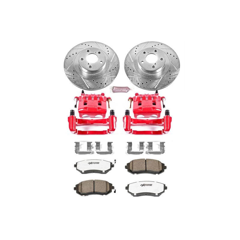 PSB Z26 Street Kit w/Cals - Power Stop 05-06 Saab 9-2X Front Z26 Street Warrior Brake Kit w/Calipers