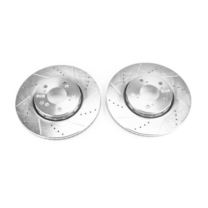 PSB Evolution Drill/Slot Rotor - Power Stop 14-19 Acura RLX Front Evolution Drilled & Slotted Rotors - Pair