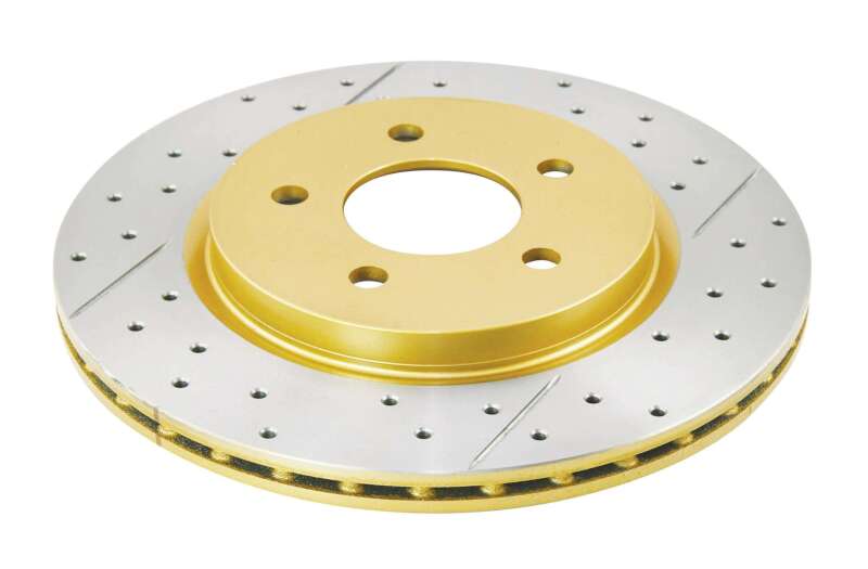DBA Street Slot&Drill Rotors - DBA 05-14 Ford Mustang GT Rear Drilled & Slotted Street Series Rotor