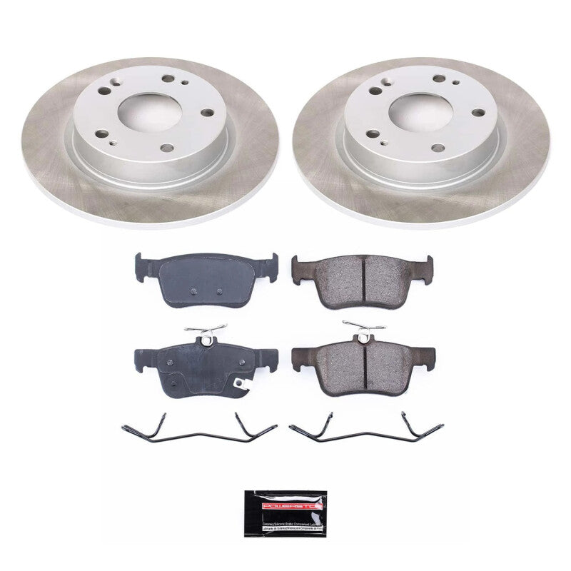 PSB Semi-Coated Rotor Kits - Power Stop 16-21 Honda Civic Rear Semi-Coated Rotor Kit