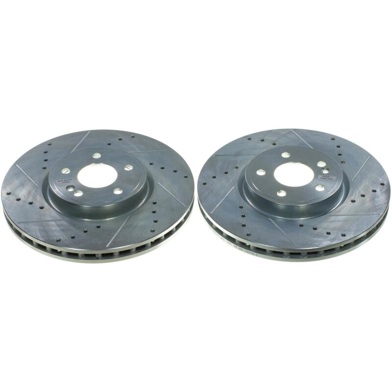 PSB Evolution Drill/Slot Rotor - Power Stop 19-22 Mercedes-Benz A220 Front Drilled & Slotted Rotor - Pair