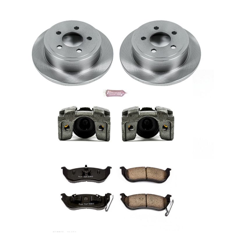 PSB Autospecialty Kit w/Cals - Power Stop 03-07 Jeep Liberty Rear Autospecialty Brake Kit w/Calipers