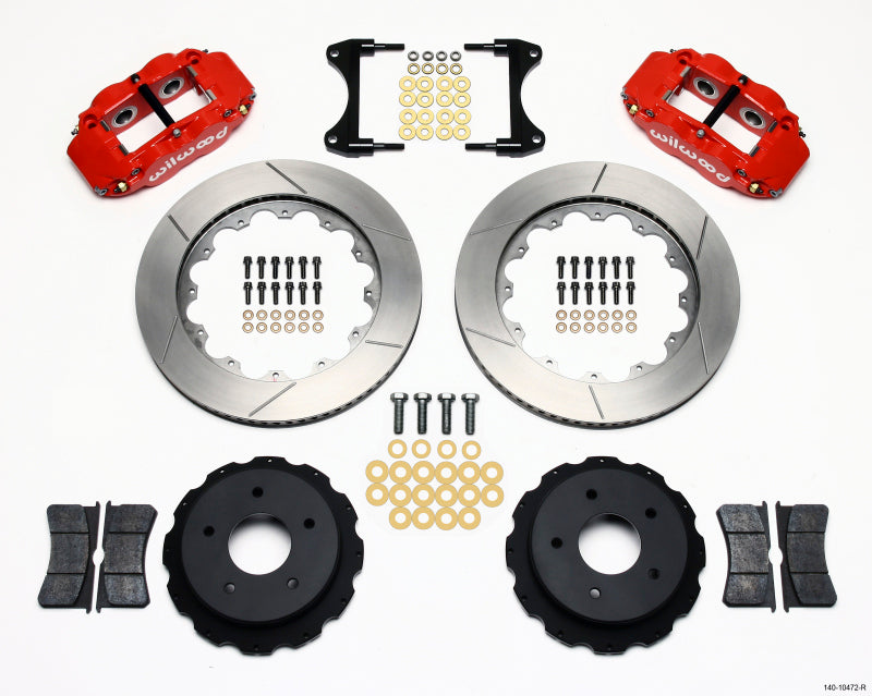 WIL Superlite Brake Kit - Wilwood Narrow Superlite 4R Rear Kit 14.00in Red 65-82 Corvette C2/C3