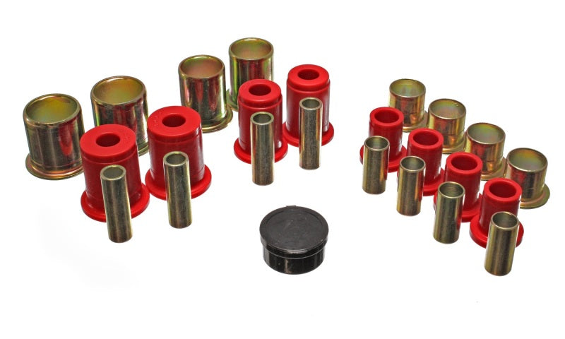 ES Cntrl Arm Bushings - Red - Energy Suspension Universal Red Control Arm Bushing Set - Complete Set