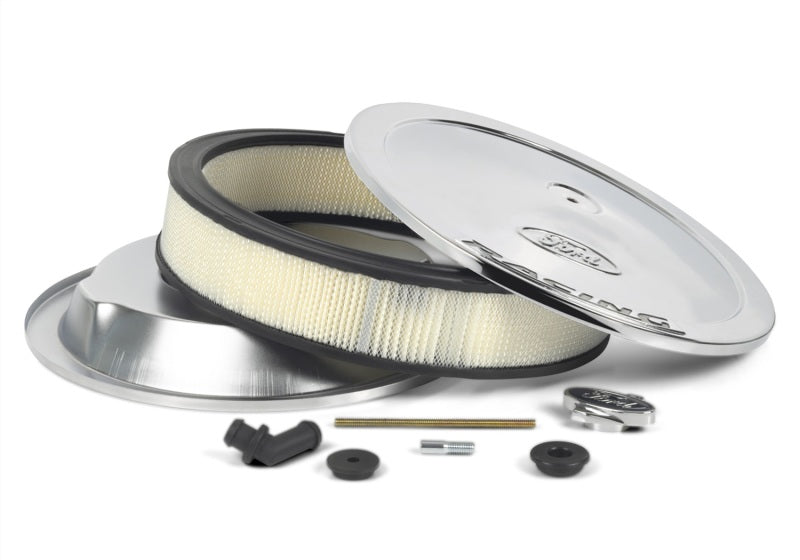 FR Air Cleaners - Ford Racing Air Cleaner Kit - Chrome w/ Black Emblem