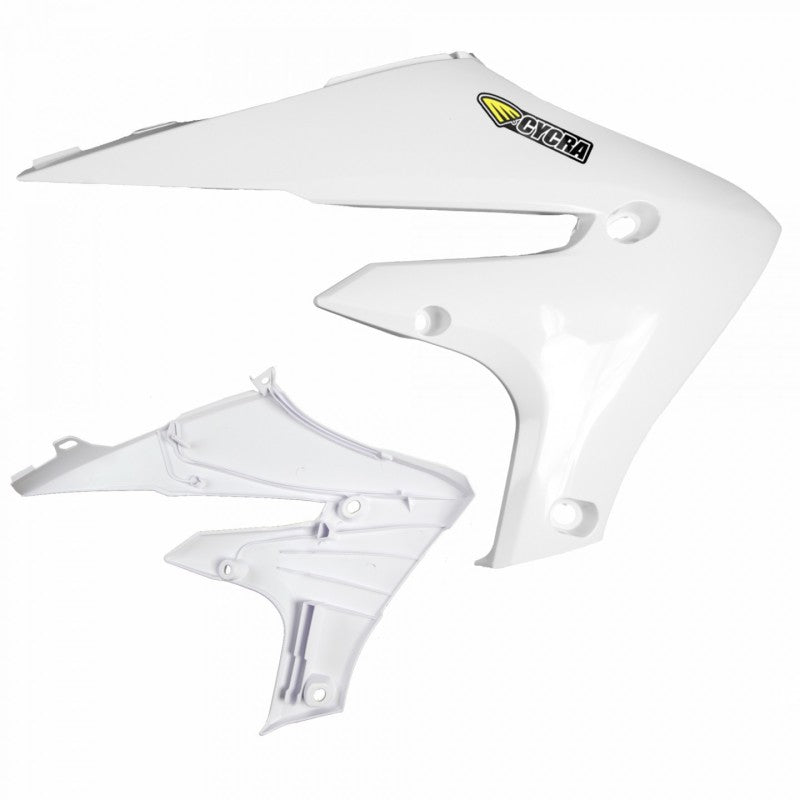 CYC Radiator Shroud - Cycra 20+ Yamaha WR250F Powerflow Radiator Shrouds - White