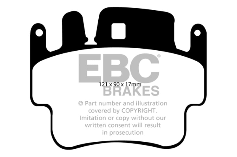 EBC Redstuff Brake Pad Sets - EBC 98-05 Porsche 911 996 3.4 Carrera 2 (Iron Rotor) Redstuff Frt Brake Pad (Check EBC Fit Guide)