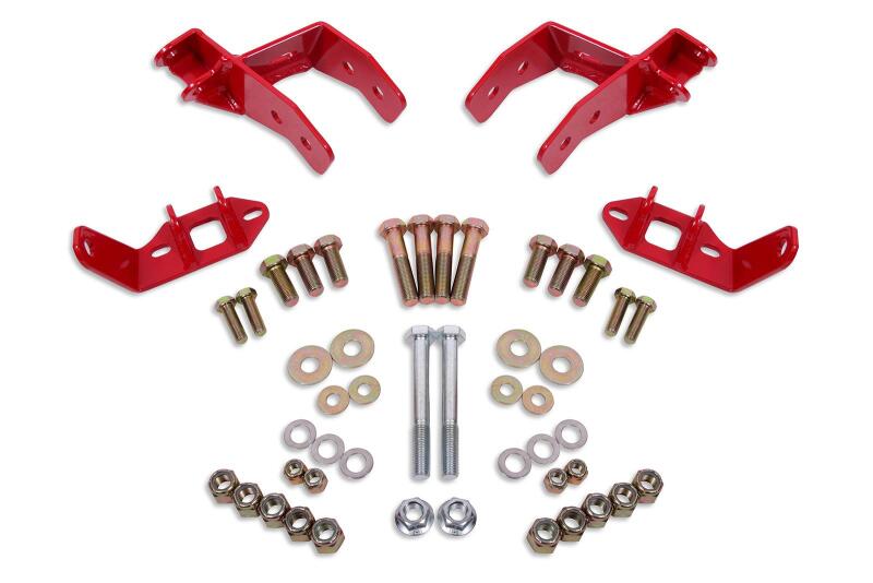 BMR Coilover Conversion Mounts - BMR 78-87 G-Body Coilover Conversion Kit Rear Non-adj Shock Mount w/o CAB - Red