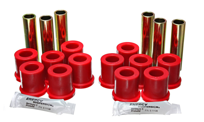 ES Spring/Shackle Bush - Red - Energy Suspension Ford 2Wd Rear Spring Bushing Set - Red