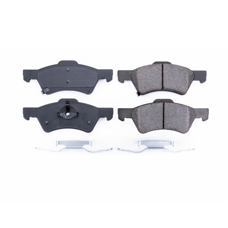 PSB Z17 Evolution Brake Pads - Power Stop 01-07 Chrysler Town & Country Front Z17 Evolution Ceramic Brake Pads w/Hardware