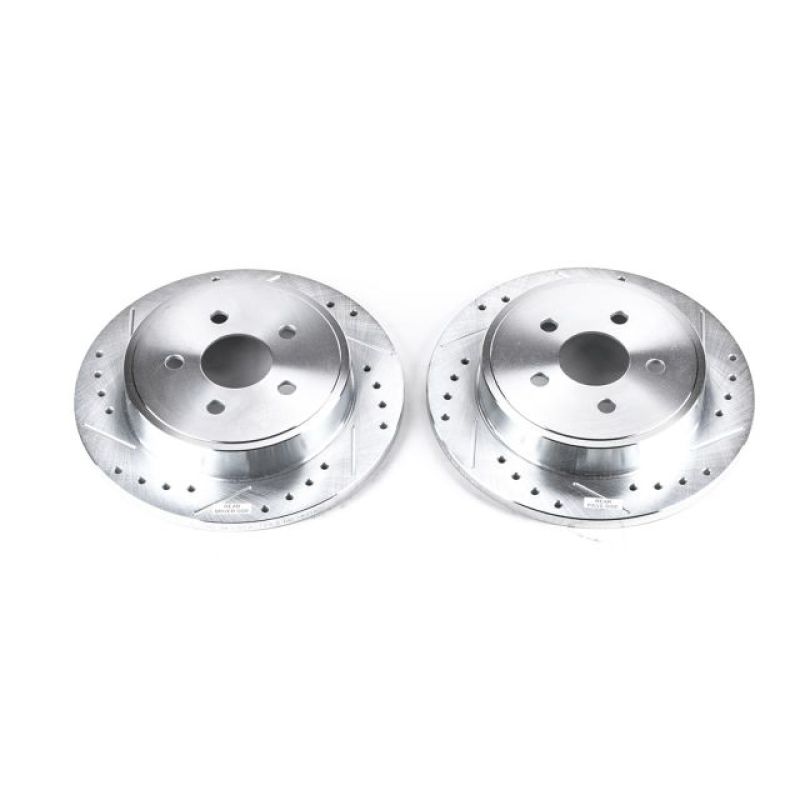 PSB Evolution Drill/Slot Rotor - Power Stop 03-07 Chrysler PT Cruiser Rear Evolution Drilled & Slotted Rotors - Pair