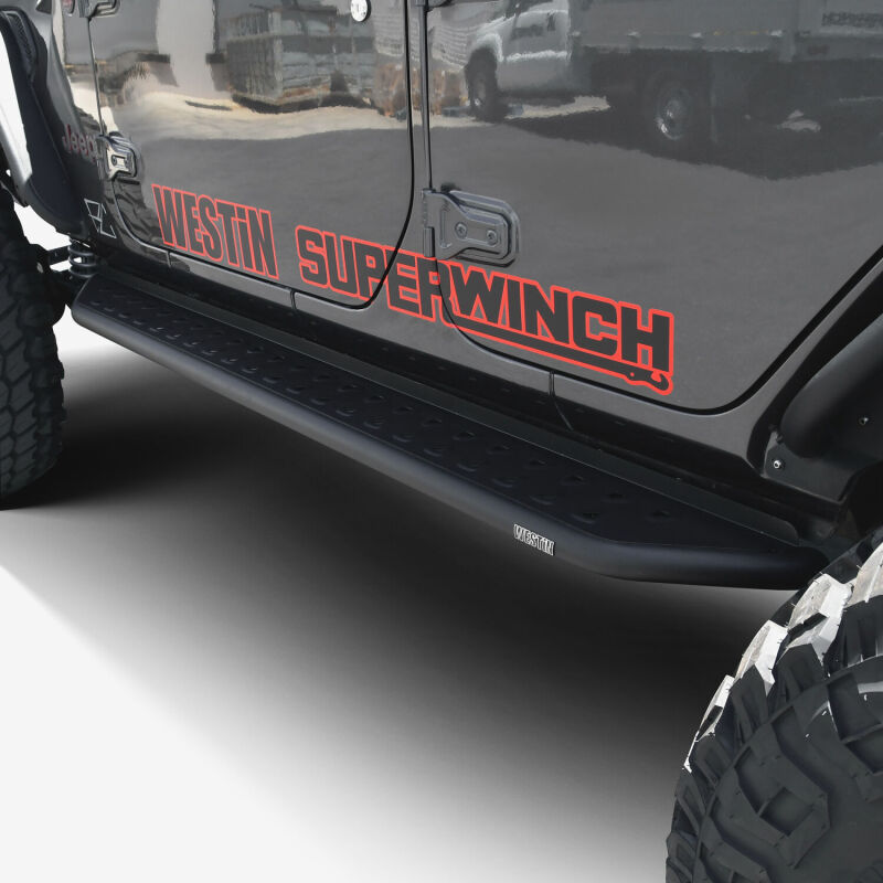 WES Running Boards - Outlaw - Westin 18-24 Jeep Wrangler (JL) Unlimited 4DR Outlaw Running Board - Textured Black