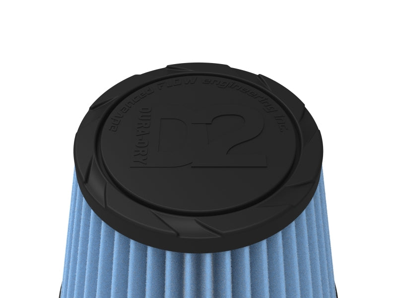 AFE Universal D2 Dura Dry Air Filter - aFe POWER Universal Clamp-On Air Filter w/ D2 Dura-Dry Media - 4in F x 6in B x 4in T x 5in H