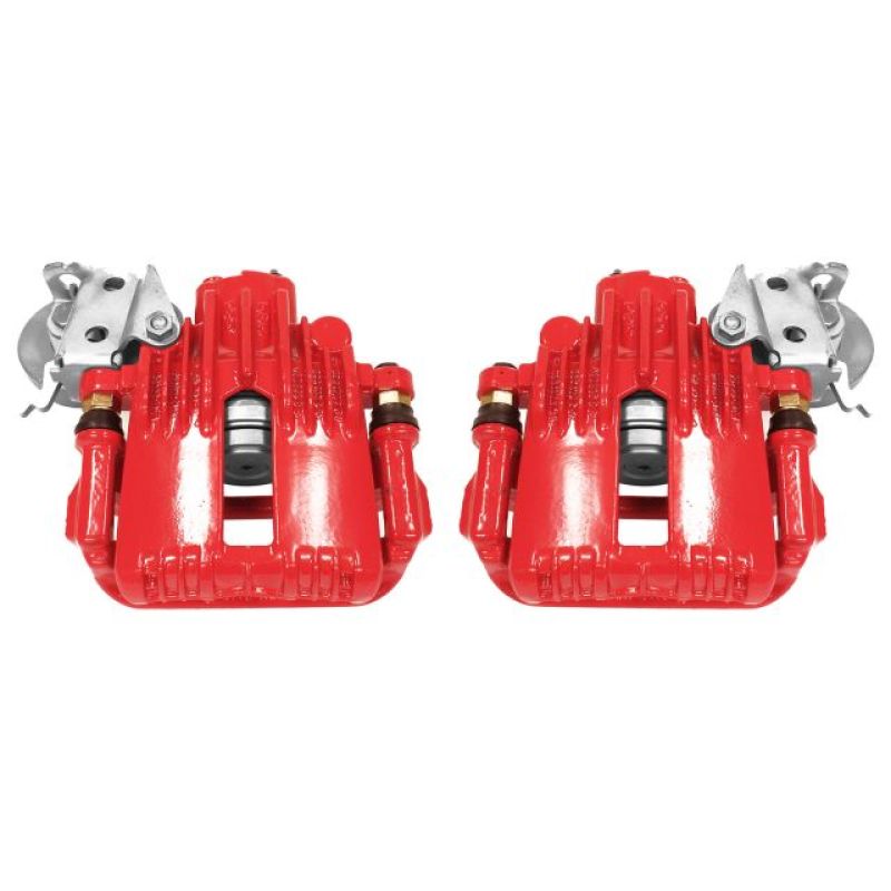 PSB Red Calipers - Power Stop 93-97 Chevrolet Camaro Rear Red Calipers w/Brackets - Pair