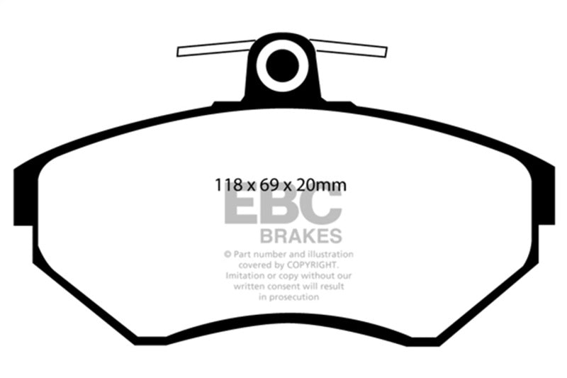 EBC Ultimax2 Brake Pad Sets - EBC 96-98 Volkswagen Passat 1.9 TD Ultimax2 Front Brake Pads