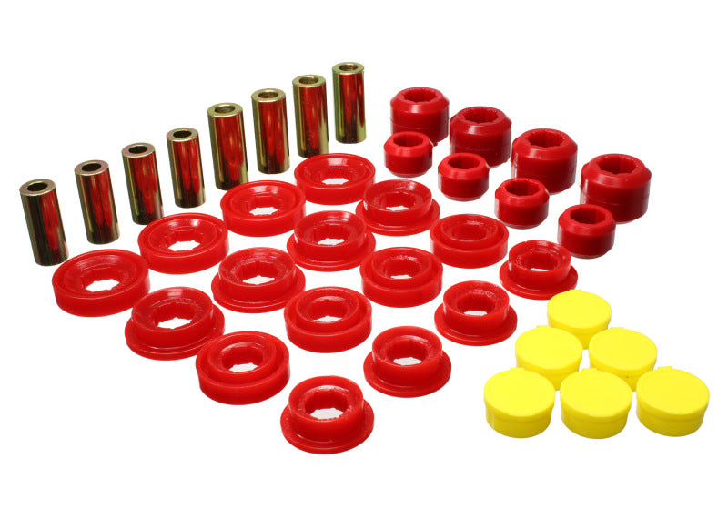 ES Cntrl Arm Bushings - Red - Energy Suspension 03-09 Ram 1500 Pickup 4WD Control Arm Bushing Set - Red