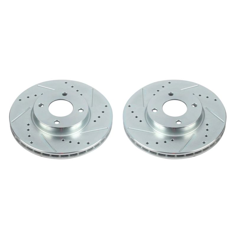 PSB Evolution Drill/Slot Rotor - Power Stop 18-19 Nissan Kicks Front Evolution Drilled & Slotted Rotors - Pair