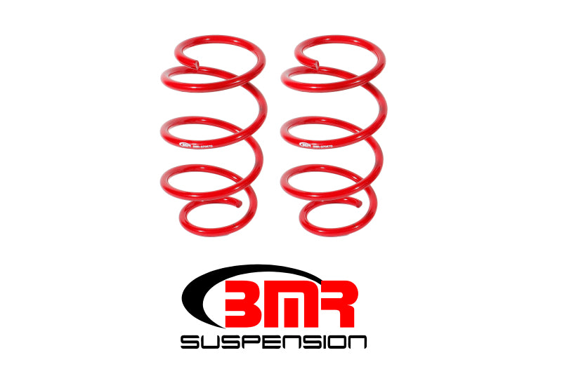 BMR Lowering Springs - BMR 15-17 S550 Mustang Front Drag Version Lowering Springs - Red