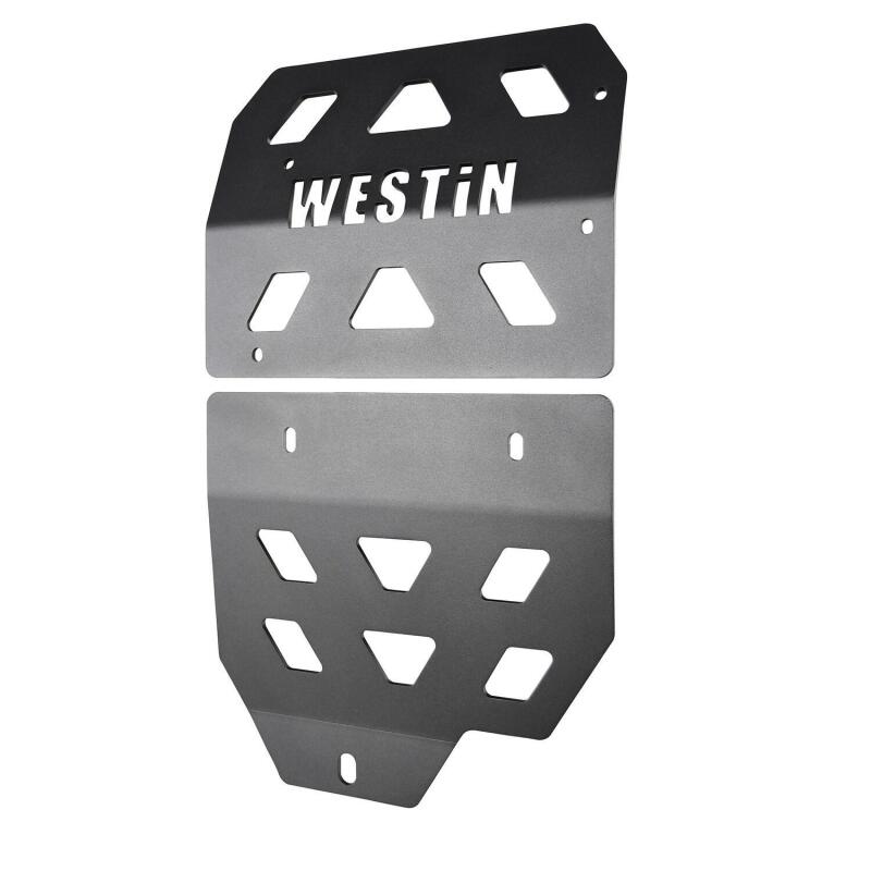 WES Skid Plates - Westin 18-22 Jeep Wrangler JL Transmission Pan Skid Plate - Textured Black
