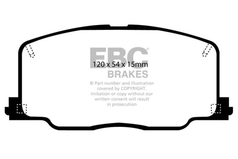 EBC Ultimax2 Brake Pad Sets - EBC 90-91 Lexus ES250 2.5 Ultimax2 Front Brake Pads