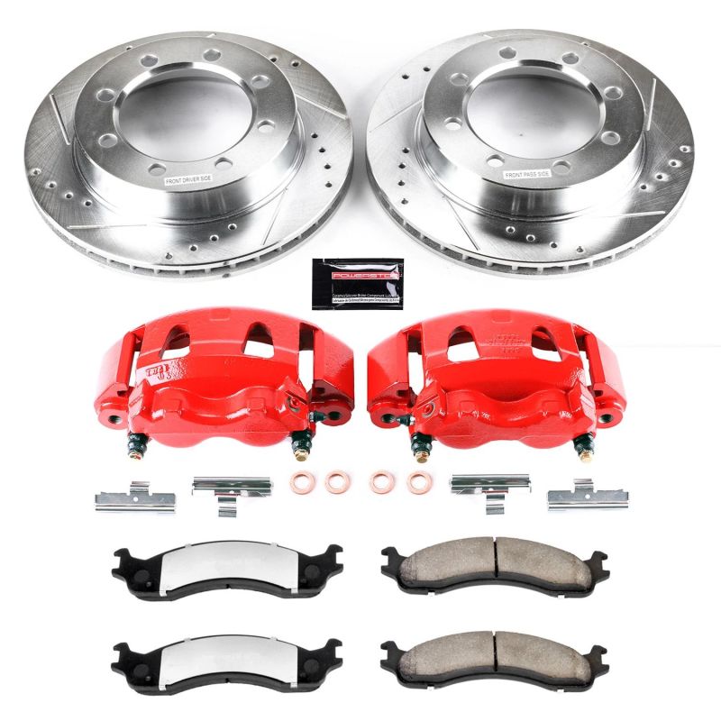PSB Z36 Truck & Tow Kit - Power Stop 95-97 Ford F-350 Front Z36 Truck & Tow Kit w/Cals