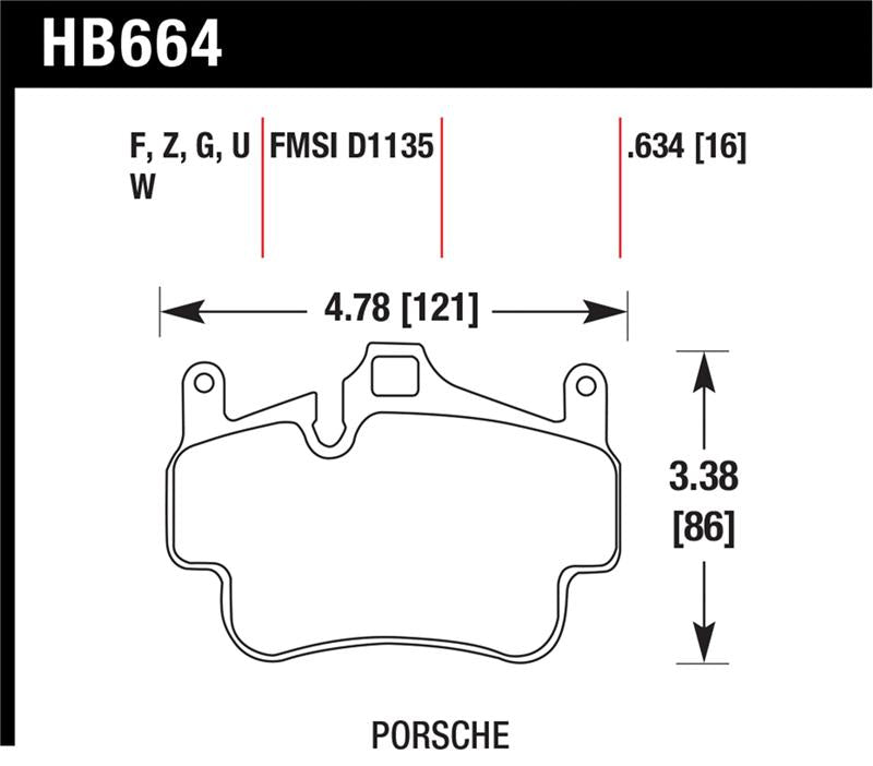 HAWK DTC-60 Brake Pad Sets - Hawk 05-08 Porsche 911 Carrera / 08 Boxster / 07-08 Cayman Front DTC-60 Brake Pads