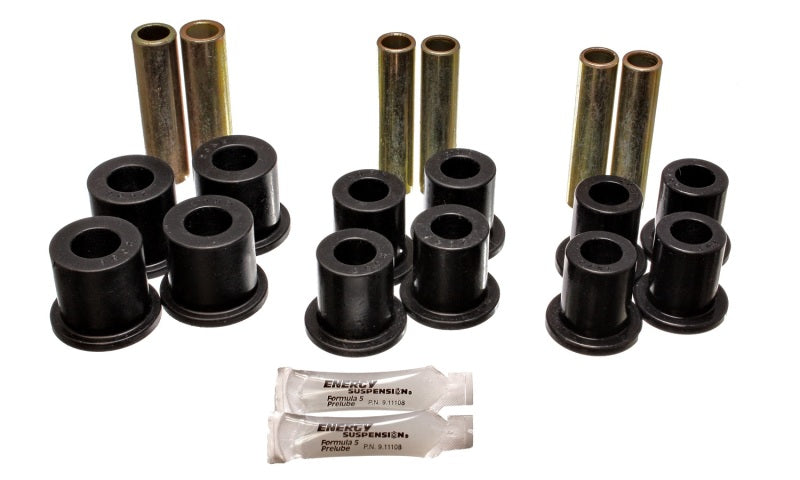 ES Spring/Shackle Bush - Black - Energy Suspension Ford 4 Wd Front Spring Bushing Set - Black