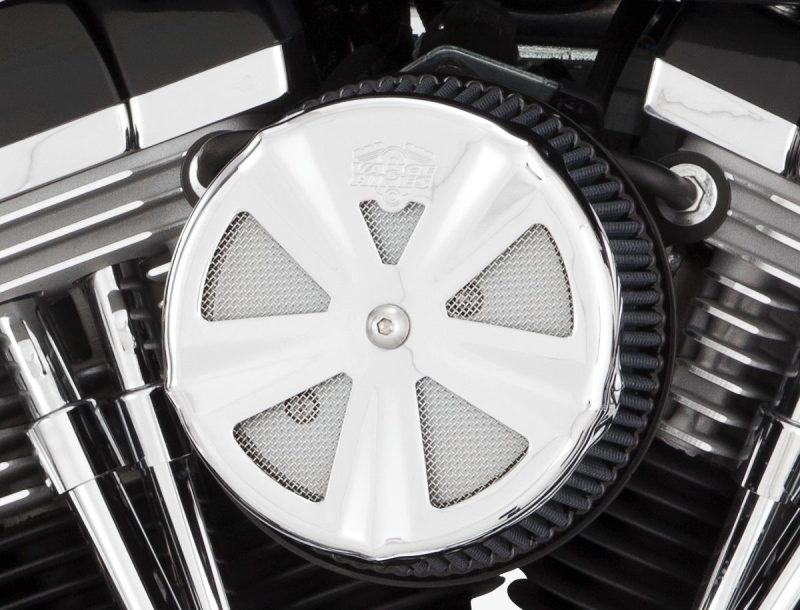 VAH Intake Covers - Vance & Hines Chrome Skullcap Crown Intake Cover