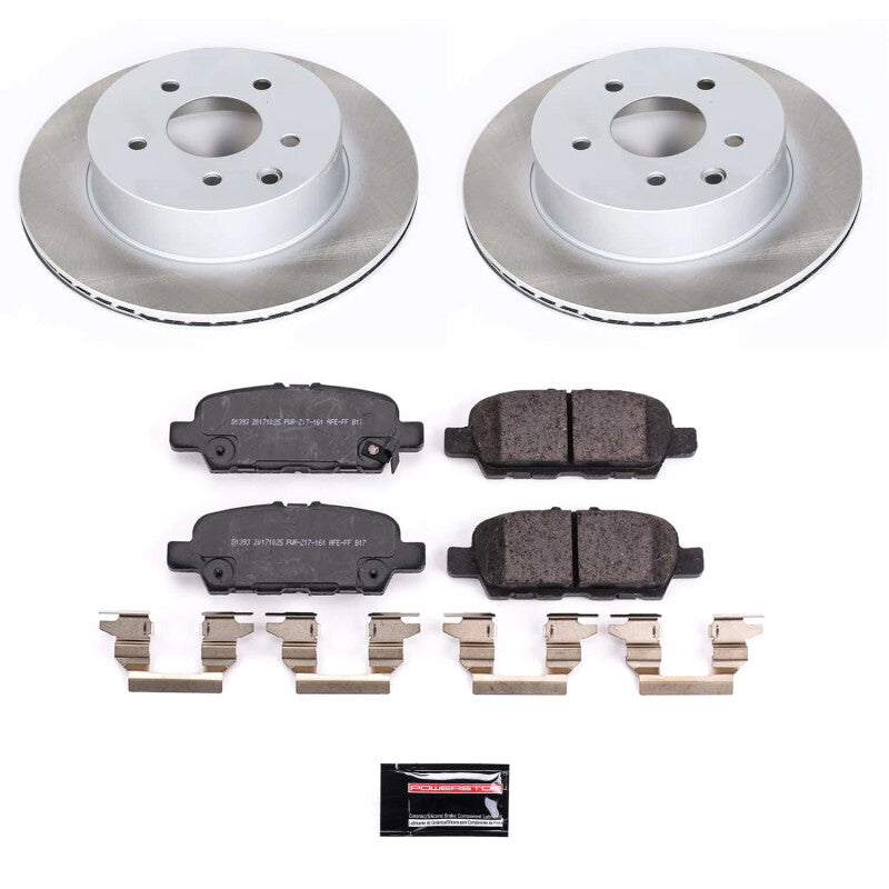 PSB Semi-Coated Rotor Kits - Power Stop 17-22 Nissan Rogue Sport Rear Semi-Coated Rotor Kit