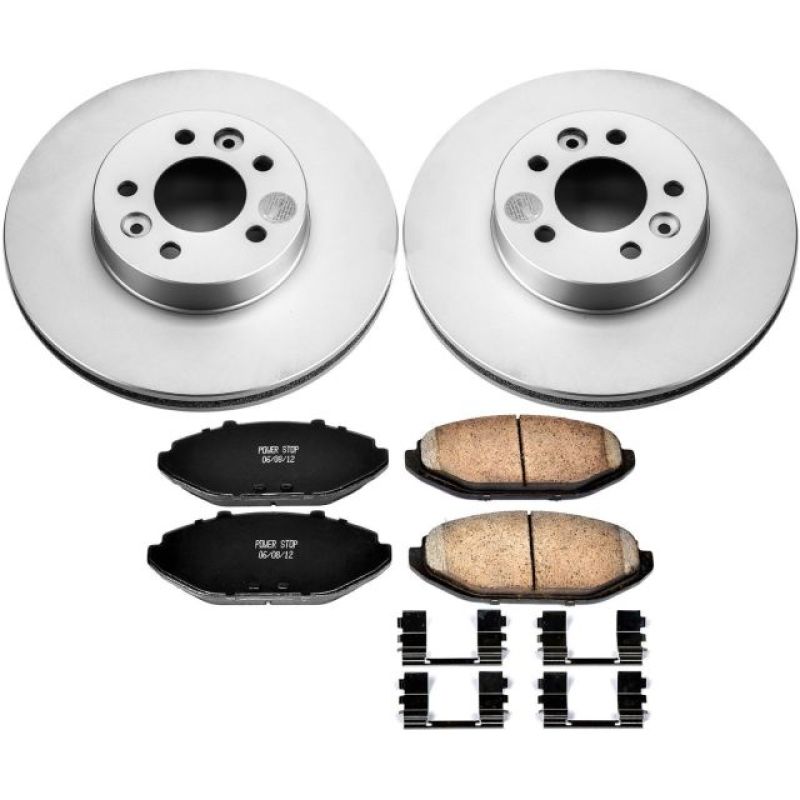 PSB Z17 Evolution Coated Kit - Power Stop 98-02 Ford Crown Victoria Front Z17 Evolution Geomet Coated Brake Kit