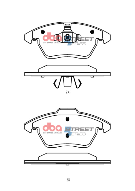 DBA Street Series Brake Pads - DBA 13-24 Scion FR-S (w/292mm Front Rotor) Front Street Series Brake Pads