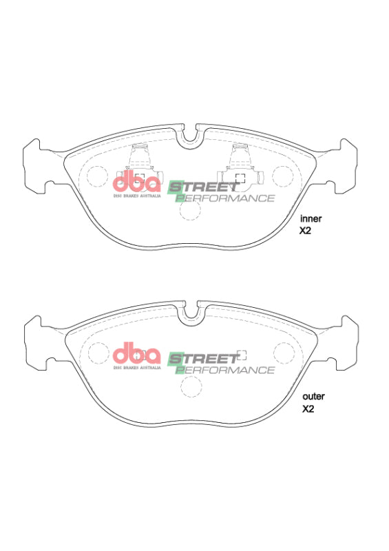 DBA SP Performance Brake Pads - DBA 04-06 Audi TT Quattro 3.2L SP Performance Front Brake Pads