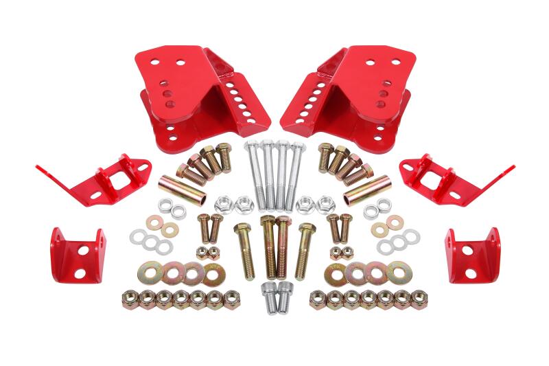 BMR Coilover Conversion Mounts - BMR 78-87 G-Body Rear Coilover Conversion Kit - Red