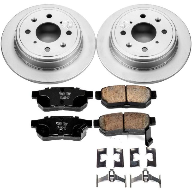 PSB Z17 Evolution Coated Kit - Power Stop 90-01 Acura Integra Rear Z17 Evolution Geomet Coated Brake Kit