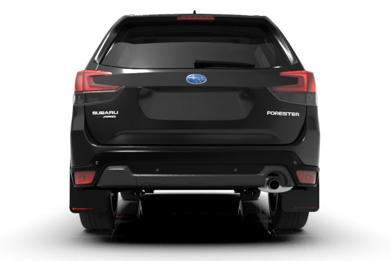 RAL UR Blk Flap/Rd Logo - Rally Armor 19-21 Subaru Forester Black UR Mud Flap w/ Red Logo