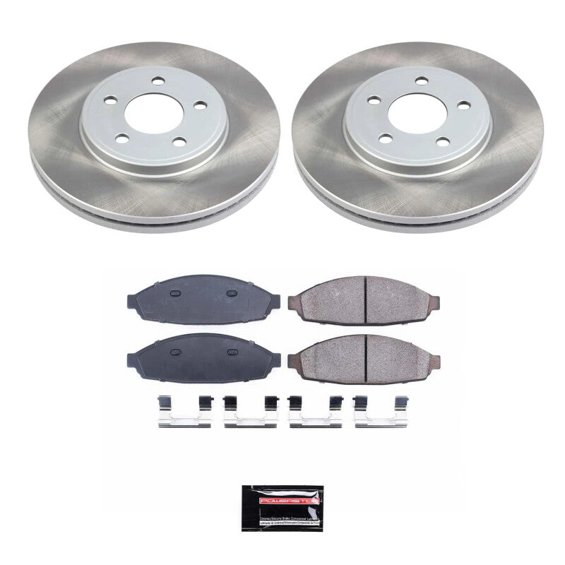PSB Semi-Coated Rotor Kits - Power Stop 03-04 Mercury Marauder Front Semi-Coated Rotor Kit