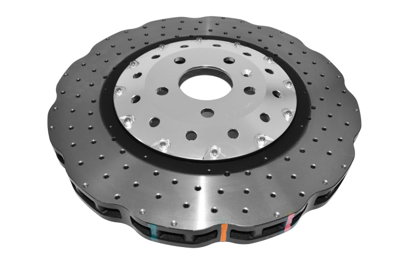 DBA 5000 Series Drilled Rotors - DBA 14-18 Audi RS7 (w/Iron Rotors) Front 5000 Series Cross Drilled Rotor w/Silver Hat