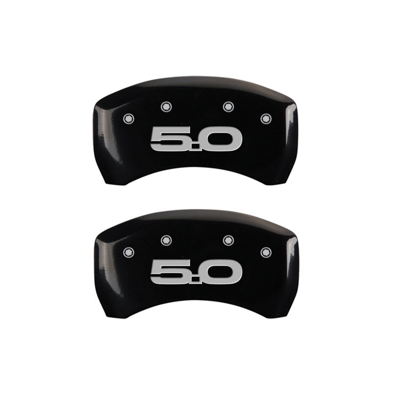 MGP Caliper Covers 2 Logo - MGP Rear set 2 Caliper Covers Engraved Rear 2015/50 Black finish silver ch