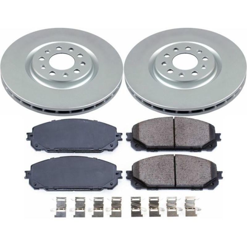 PSB Z17 Evolution Coated Kit - Power Stop 17-19 Jeep Cherokee Front Z17 Evolution Geomet Coated Brake Kit