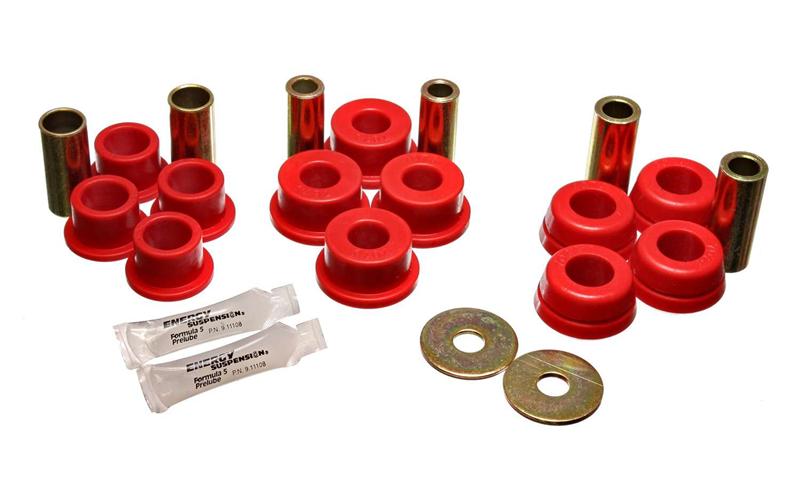 ES Cntrl Arm Bushings - Red - Energy Suspension 92-95 Toyota MR2 Red Rear Control Arm Bushing Set (includes Strut Bushings)