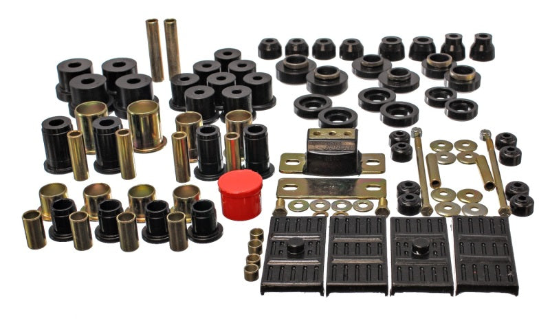 ES Hyper-Flex Sets - Black - Energy Suspension 67-69 Chevrolet Camaro (w/mono leaf springs) Black Hyper-flex Master Bushing Set