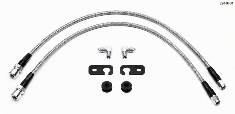 WIL Flexline Brake Hose - Wilwood Flexline Kit 2002 Acura RSX 5 Lug w/ Forged Dynalite Front Caliper