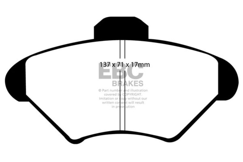 EBC Greenstuff Brake Pad Sets - EBC 94-98 Ford Mustang 3.8 Greenstuff Front Brake Pads