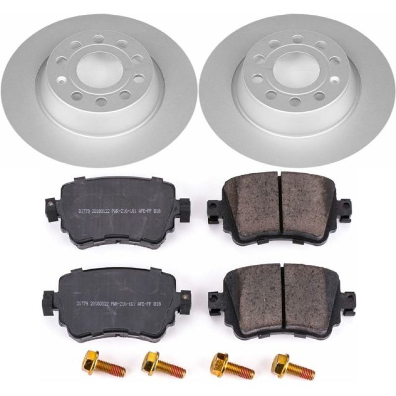 PSB Z23 Evolution Coated Kit - Power Stop 16-18 Audi Q3 Rear Z23 Evolution Sport Coated Brake Kit