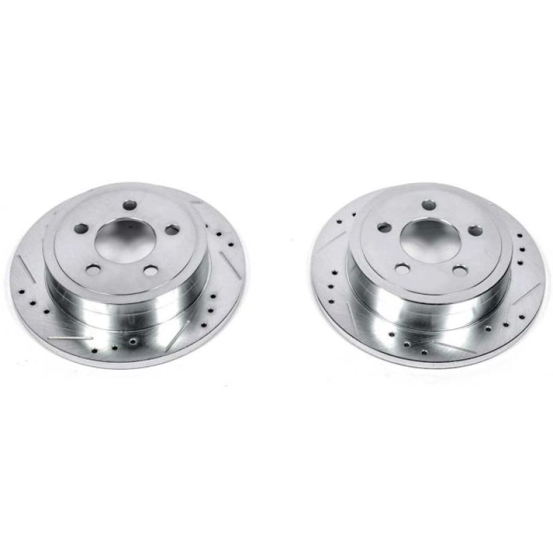 PSB Evolution Drill/Slot Rotor - Power Stop 03-07 Jeep Liberty Rear Evolution Drilled & Slotted Rotors - Pair