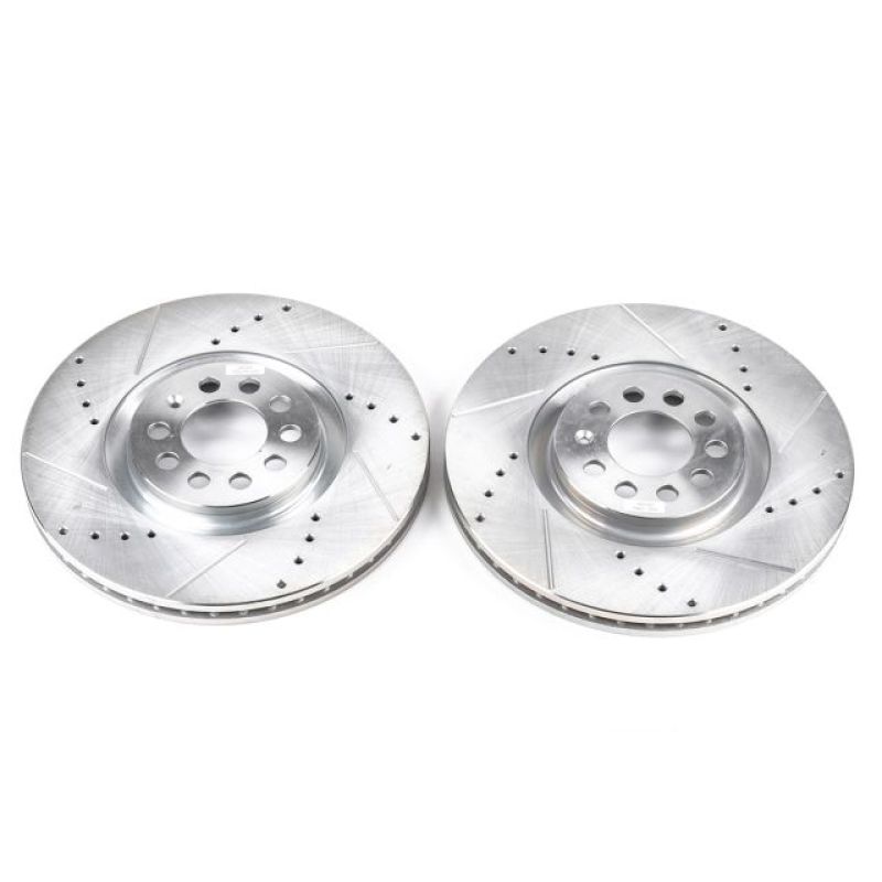PSB Evolution Drill/Slot Rotor - Power Stop 99-06 Audi TT Front Evolution Drilled & Slotted Rotors - Pair